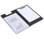 Pochette porte-bloc, A4, plastifié, PVC grainé, noir