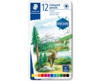 Staedtler crayons de couleur hexagonal, étui métal, 48 couleurs