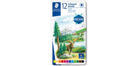 Staedtler colored pencil Design Journey, metal box with 12 pencils