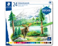 Staedtler crayon de couleur Design Journey, boîte métallique avec 24 crayons