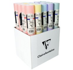 Papier affiche 90g, 5x0,35m en carton prés. de 20 rlx ass. Pastel - Assortiment pastel