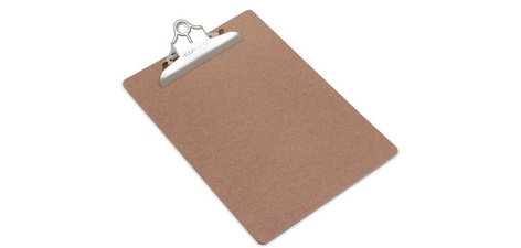 Porte-bloc, panneau de particules, A4, brun