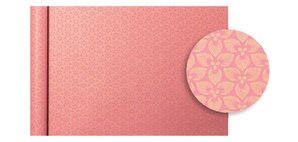 Papier cadeau 'Tiny Rolls fleurs rouges'