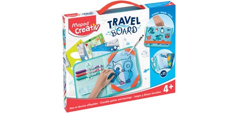 Creativ Kit de dessin voyage TRAVEL BOARD, 19 pièces