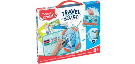 Creativ Kit de dessin voyage TRAVEL BOARD, 19 pièces