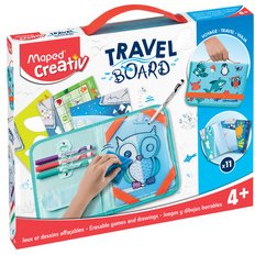 Creativ Kit de dessin voyage TRAVEL BOARD, 19 pièces