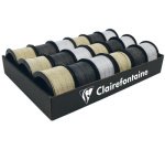 Plat.18 rollos 10mx10mm Glit.or/arg/noir - Assortiment