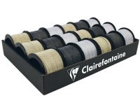 Plat.18 rollos 10mx10mm Glit.or/arg/noir - Assortiment