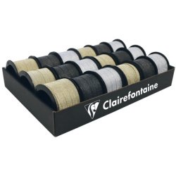 Plat.18 rollos 10mx10mm Glit.or/arg/noir - Assortiment