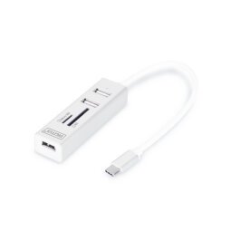 Hub USB-C stéréo OTG 3 ports / lecteur de cartes SD