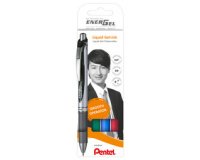Stylo roller à encre gel EnerGel XmRT, set de 4