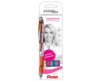Stylo roller à encre gel EnerGel XmRT, set de 4