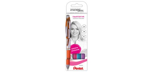 Stylo roller à encre gel EnerGel XmRT, set de 4
