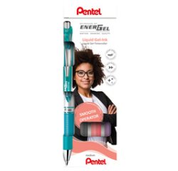 Stylo roller à encre gel EnerGel XmRT, set de 4
