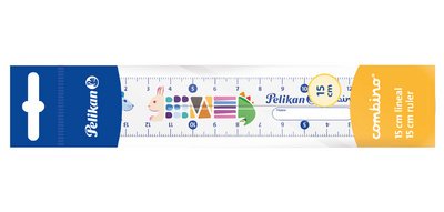 Règle combino, 150 mm, transparent