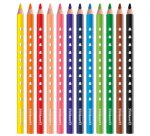 Crayon de couleur triangulaire SILVERINO gros, étui