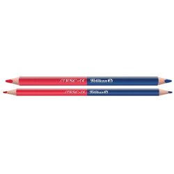 Crayon bicolore fin, rouge/bleu