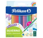 Crayon de couleur triangulaire SILVERINO fin, étui