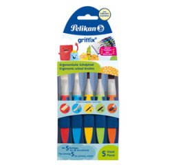 Set de pinceaux scolaires griffix, 5 pièces