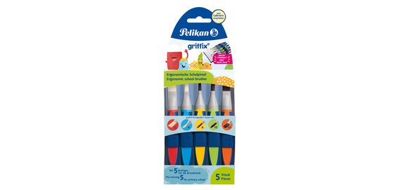griffix school brush set, 5 pieces