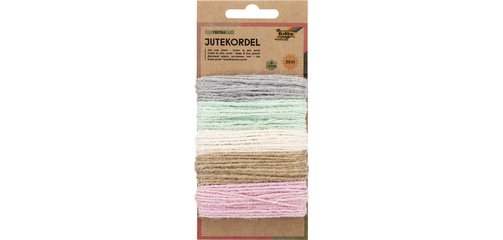 Cordon de jute, 5 x 4 m, assorti