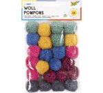 Pompon en laine 'Party', 24 pièces, assorti