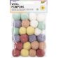 Pompon en laine 'Pastell', 24 pièces, assorti