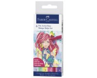 FABER-CASTELL Viltstift PITT artist pen, Manga Shôjo, etui van 6