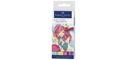FABER-CASTELL PITT Artist Pen Manga Shôjo, set of 6