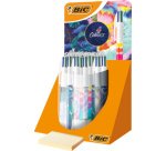 BIC Stylo à bille rétractable 4 Colours Decors, présentoir