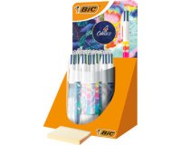 BIC Stylo à bille rétractable 4 Colours Decors, présentoir
