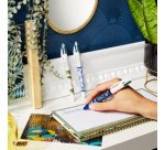 BIC Stylo à bille rétractable 4 Colours Decors, présentoir