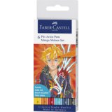 FABER-CASTELL Viltstift PITT artist pen Manga Shônen, set van 6