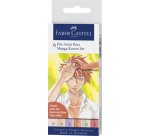 FABER-CASTELL PITT artist pen Manga Kaoiro marker, set of 6
