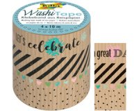 Folia ruban washi kraft party I, paquet de 4 pièces