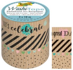 Folia ruban washi kraft party I, paquet de 4 pièces