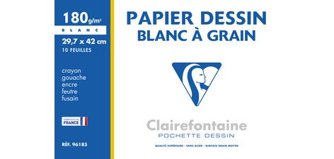 Papier dessin 'Blanc à Grain', 297 x 420 mm