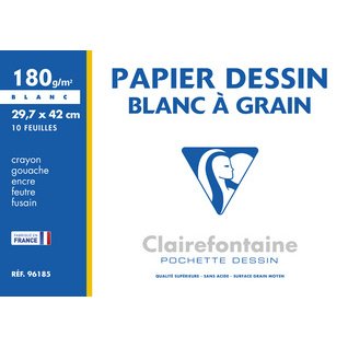 Papier dessin 'Blanc à Grain', 297 x 420 mm