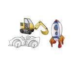 Personnage en carton à assembler 'Véhicules', carton