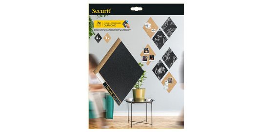 Ardoise & tableau en liège SILHOUETTE 'Diamond'