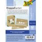 Carte double, 105 x 150 mm, 220 g/m2, brun kraft