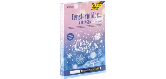 Modèle de décoration pour fenêtre 'Période hivernale'