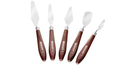 Couteau à peindre, kit de 5 pièces