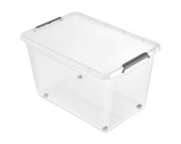 Boîte de rangement à clips Lars, à roulettes, 40 L