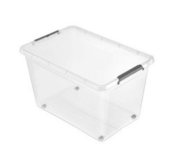 Boîte de rangement à clips Lars, à roulettes, 40 L