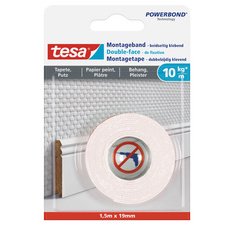 Tesa Powerbond montagetape Gevoelige Oppervlakken, 19 mm x 1,5 m