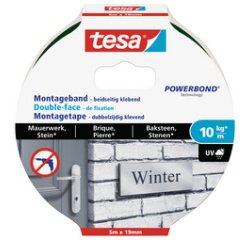 Dubbelzijdige montagetape Powerbond voor baksteen