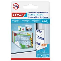 Kleefpads, dubbelzijdig klevend, transparant