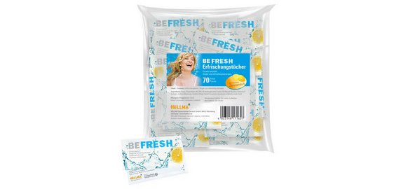 Lingette raffraîchissante 'befresh', dans un sachet