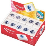 Gomme en plastique Essentials Soft, blanc, présentoir